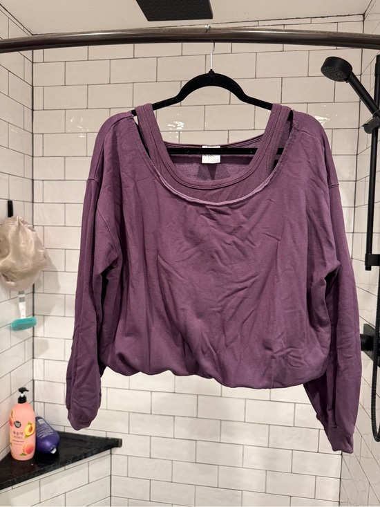 aerie Tops - Aerie offline layered bubble hem sweatshirt.